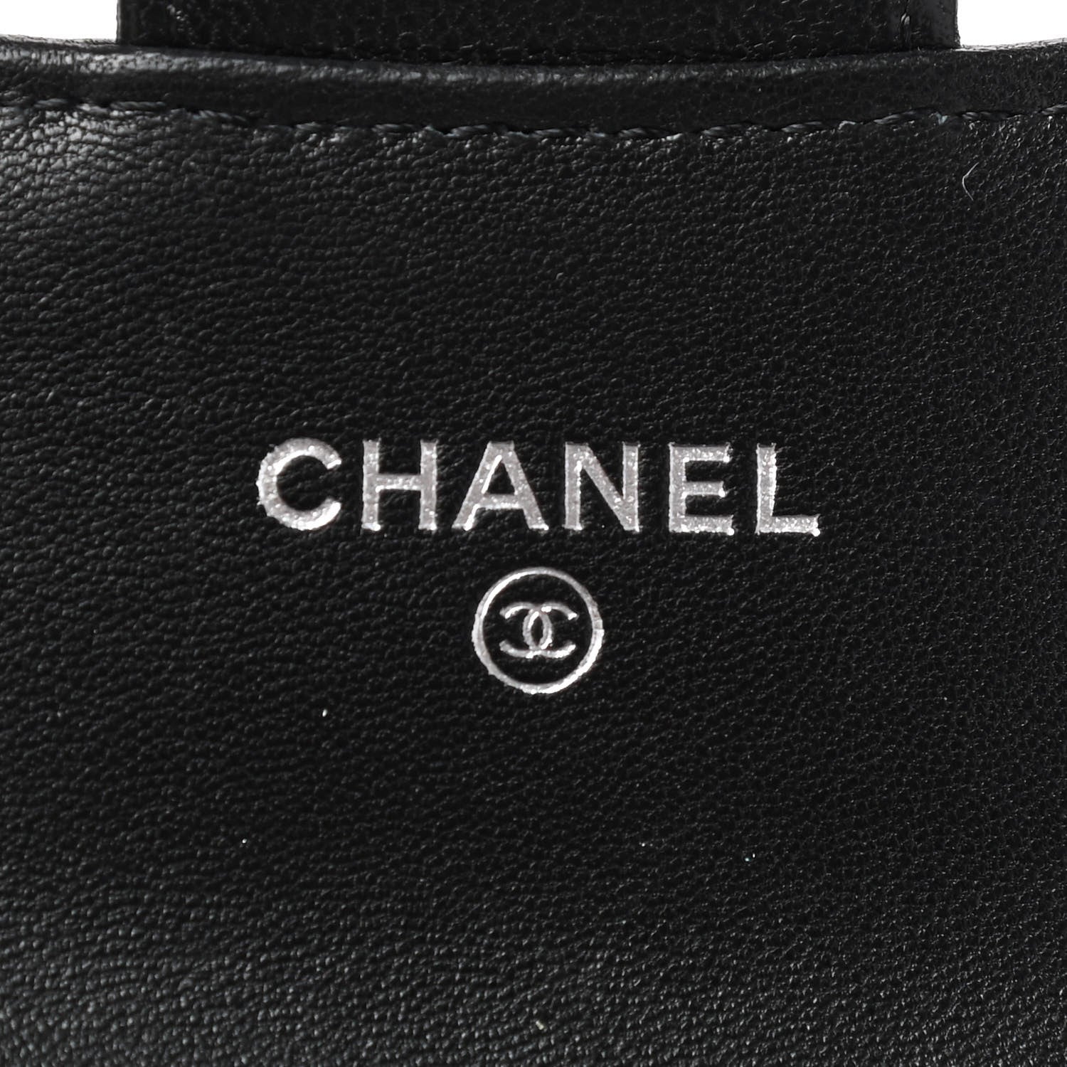 Chanel Lambskin Quilted Flap Card Holder Wallet Black 6 of 8