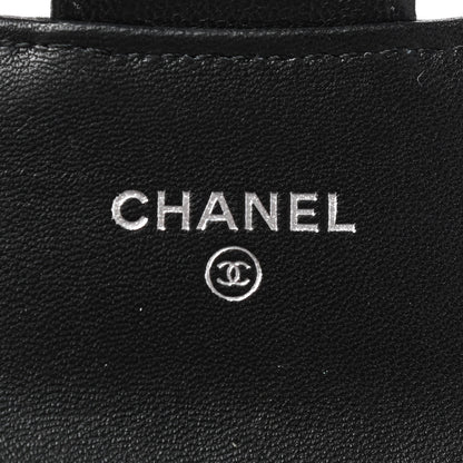 Chanel Lambskin Quilted Flap Card Holder Wallet Black 6 of 8