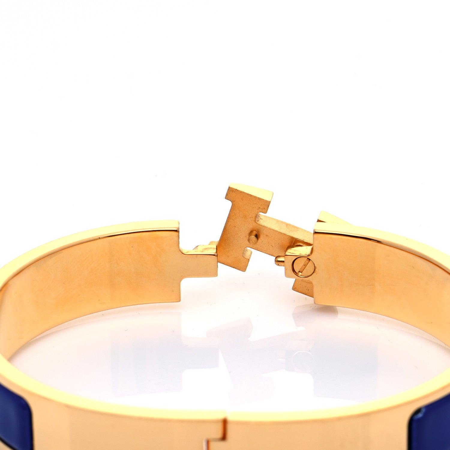Hermes Narrow Enamel Clic Clac H Bracelet PM Bleu Royal 6 of 7