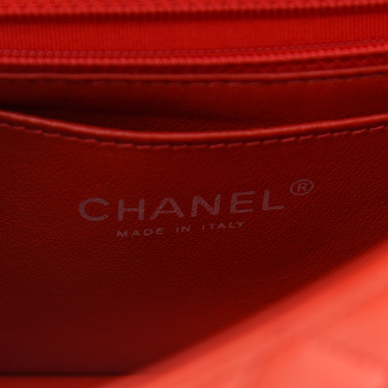 Chanel Lambskin Quilted Mini Rectangular Flap Red 6 of 9