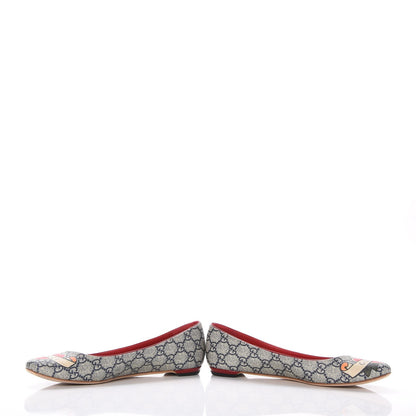 Gucci GG Supreme Monogram Heart Tattoo Ballet Flats 38 5 of 10