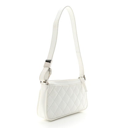Chanel Caviar Quilted Timeless CC Shoulder Bag White 3 of 17
