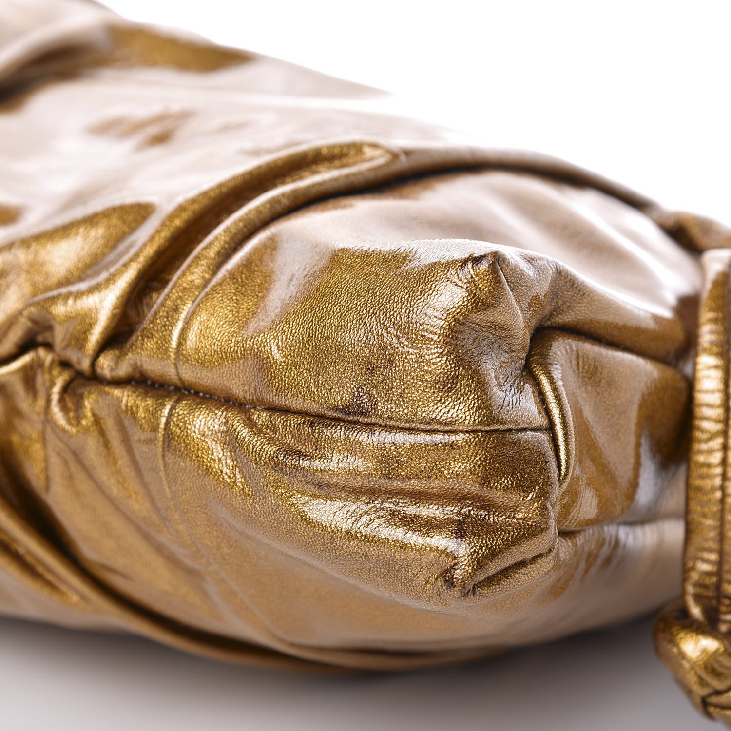 Gucci Patent Hysteria Large Clutch Metallic Gold 7 of 12