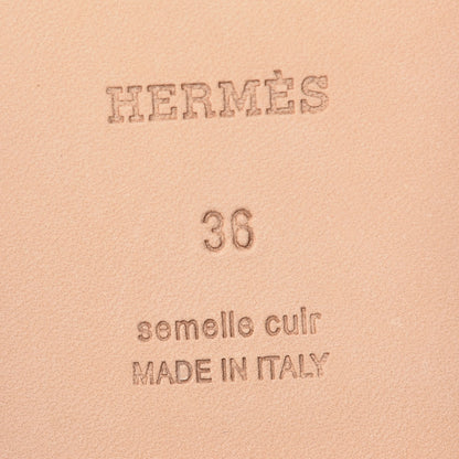 Hermes Calfskin Omaha Sandals 36 Pavot 6 of 9