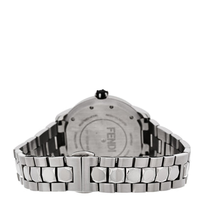 Fendi Stainless Steel Mother of Pearl Topaz Spinel 38mm Ishine Rotating Gem Two Tone Quartz Watch Black 5 of 7