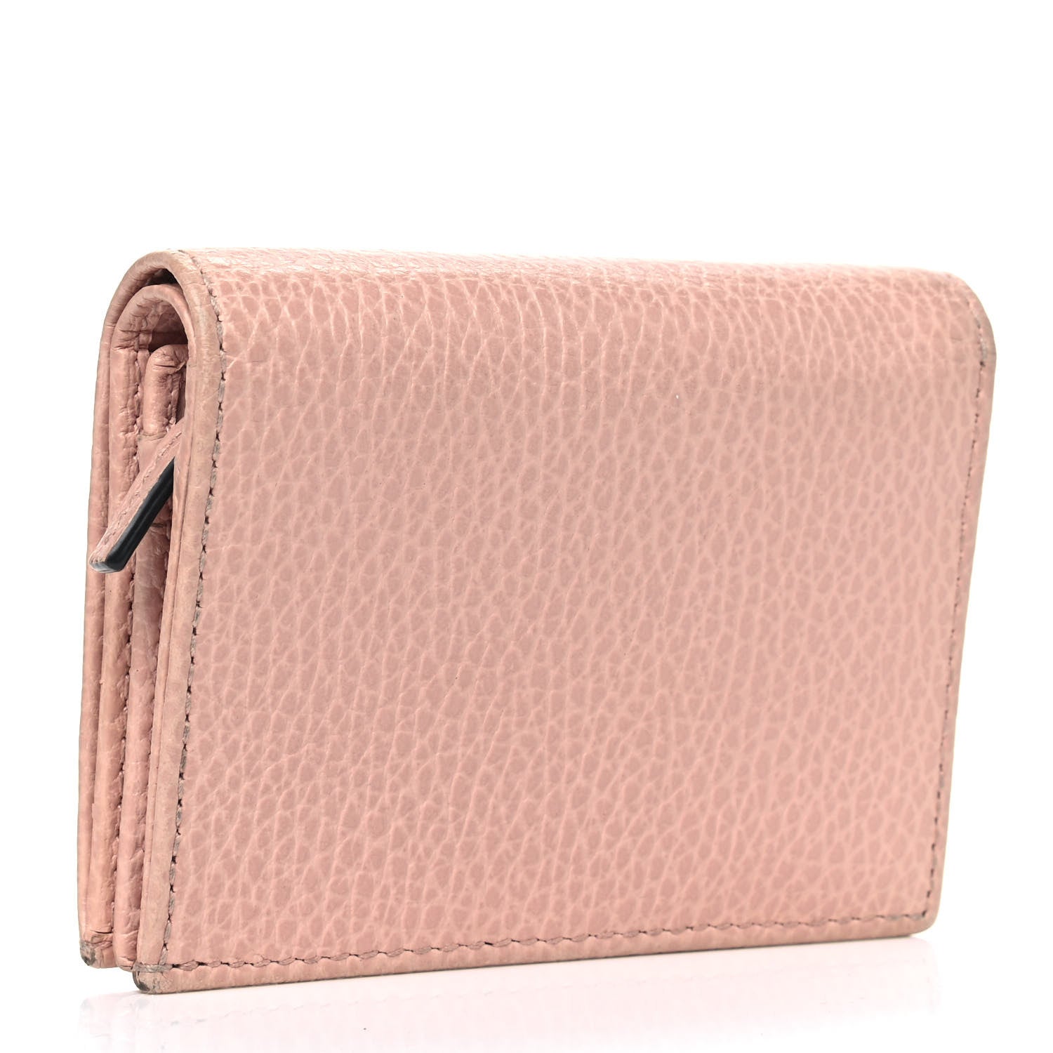 Gucci Dollar Calfskin GG Marmont Card Case Perfect Pink 2 of 9