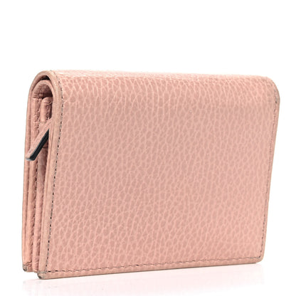 Gucci Dollar Calfskin GG Marmont Card Case Perfect Pink 2 of 9