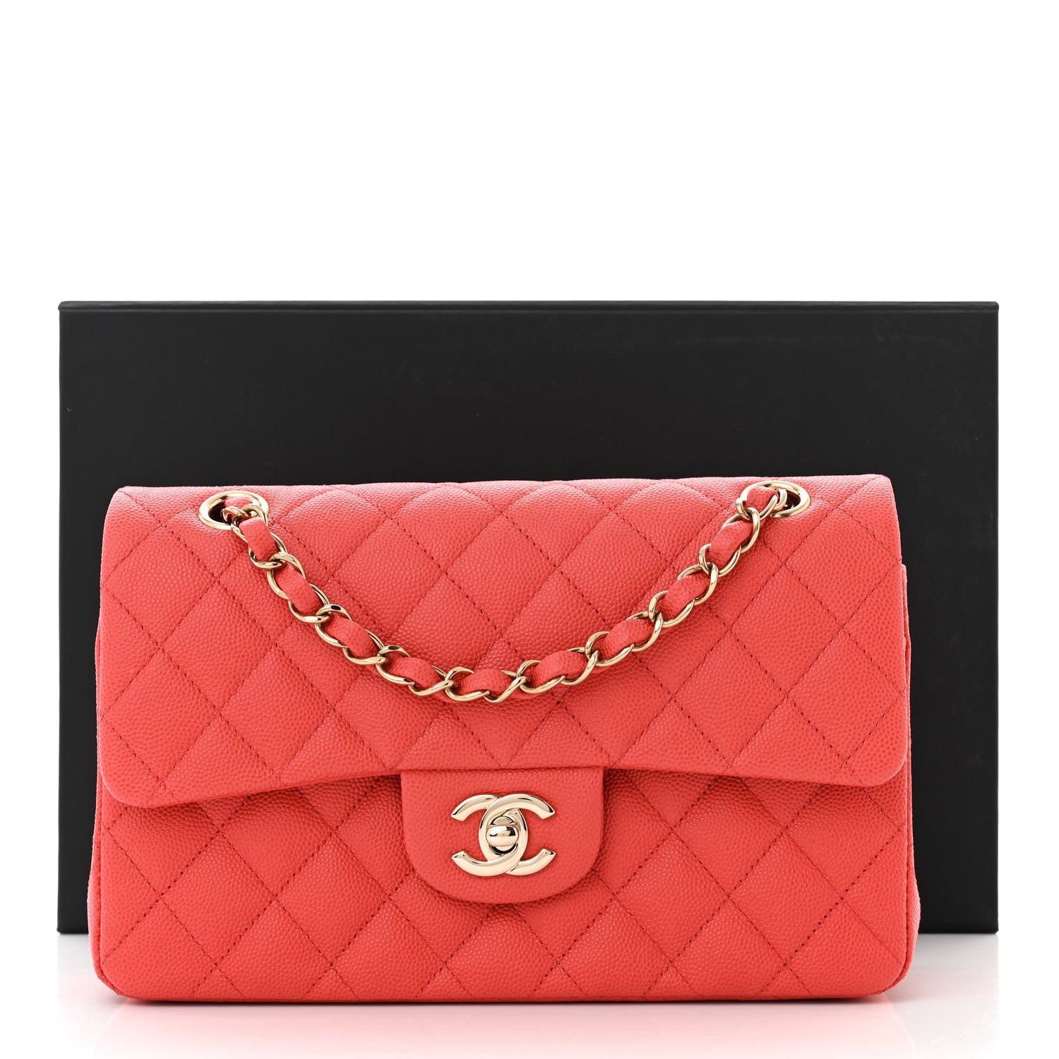 Chanel Caviar Quilted Small Double Flap Red 11 of 11