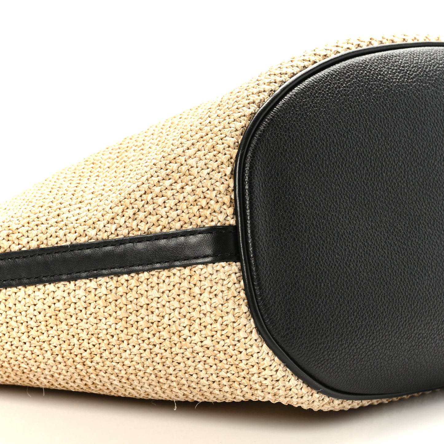 Raffia Saint Jacques Tote Black