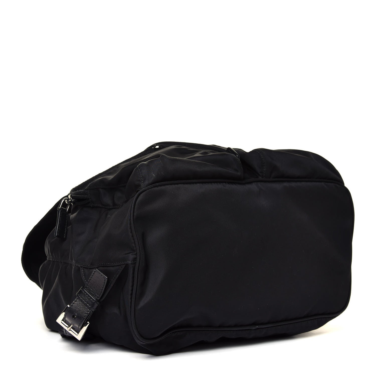 Prada Tessuto Nylon Saffiano Medium Backpack Black 2 of 4