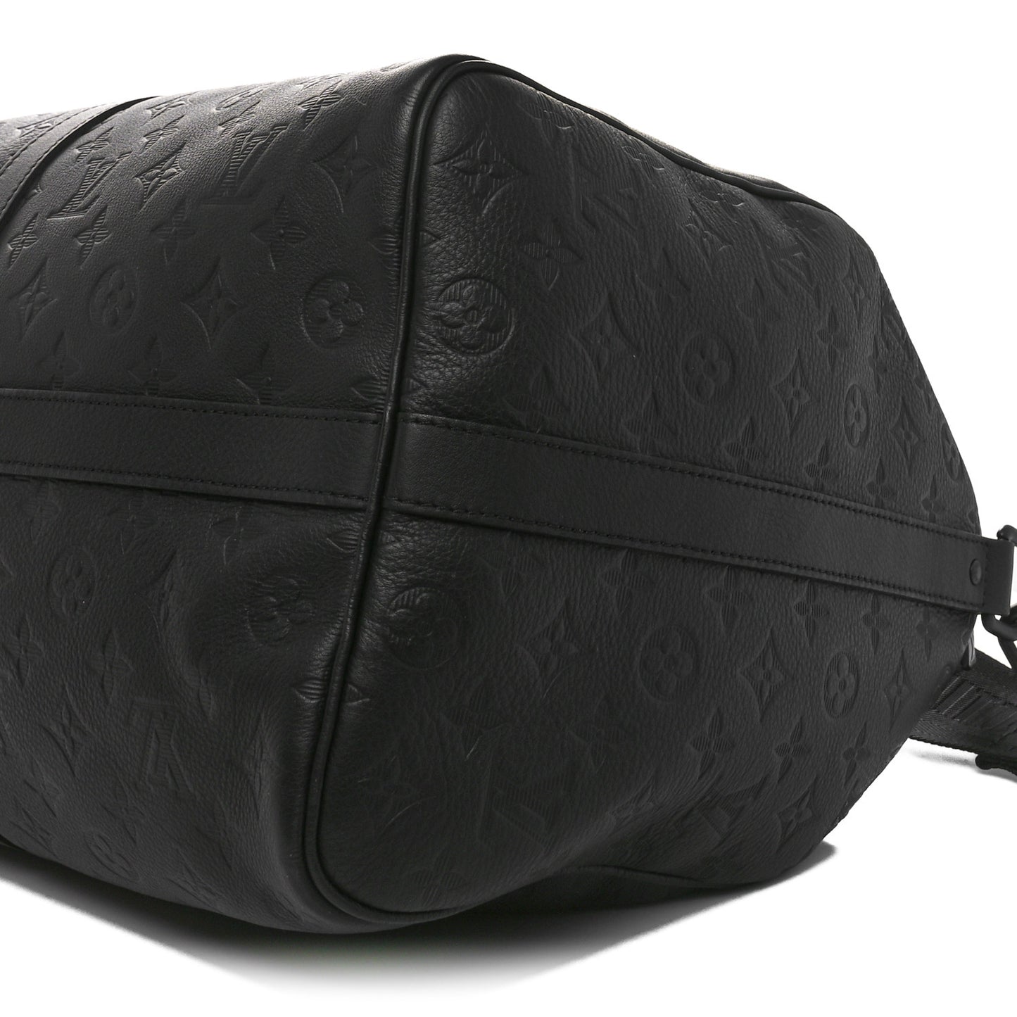 Calfskin Shadow Monogram Keepall Bandouliere 50 Black