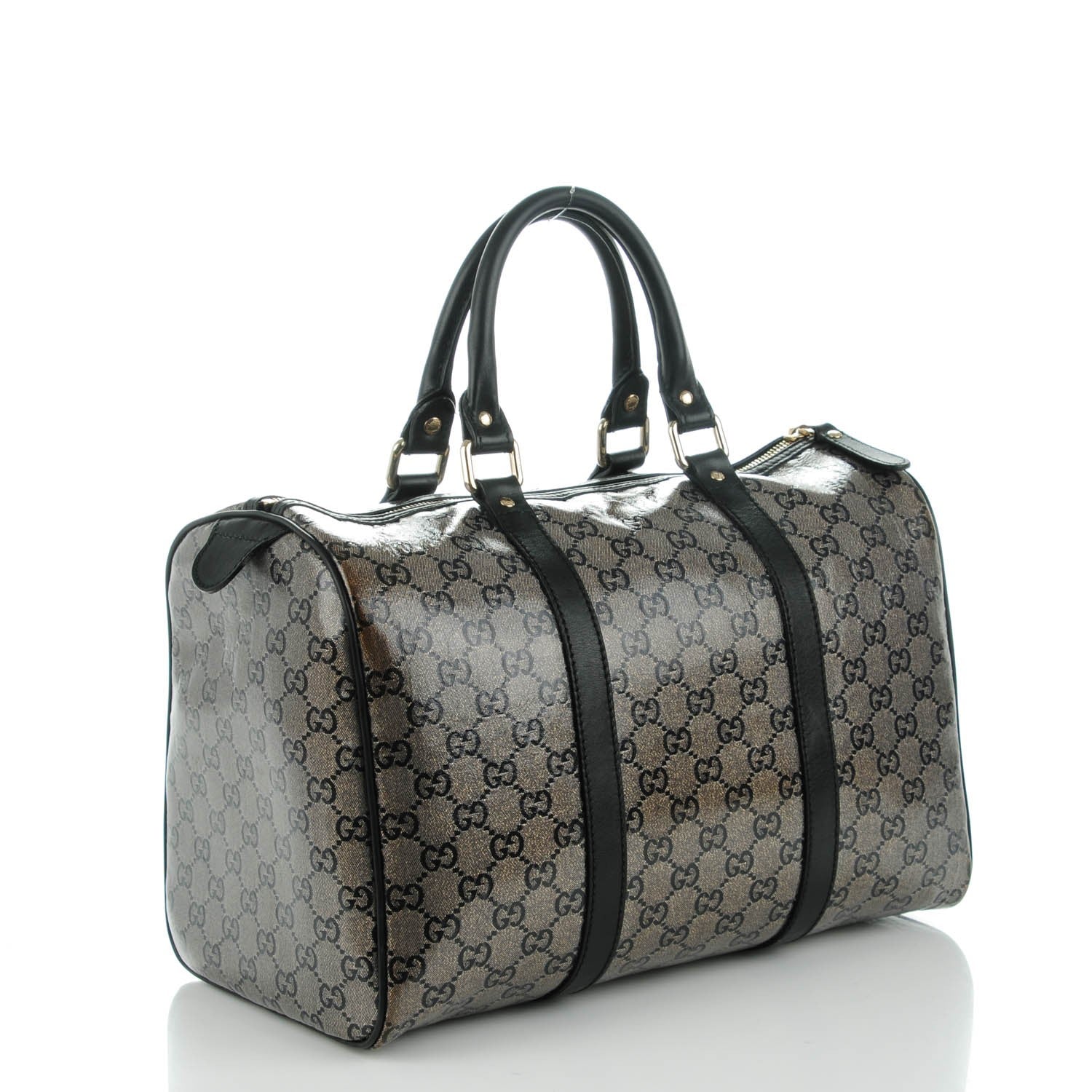 Gucci Crystal Monogram Medium Joy Boston Black 3 of 7