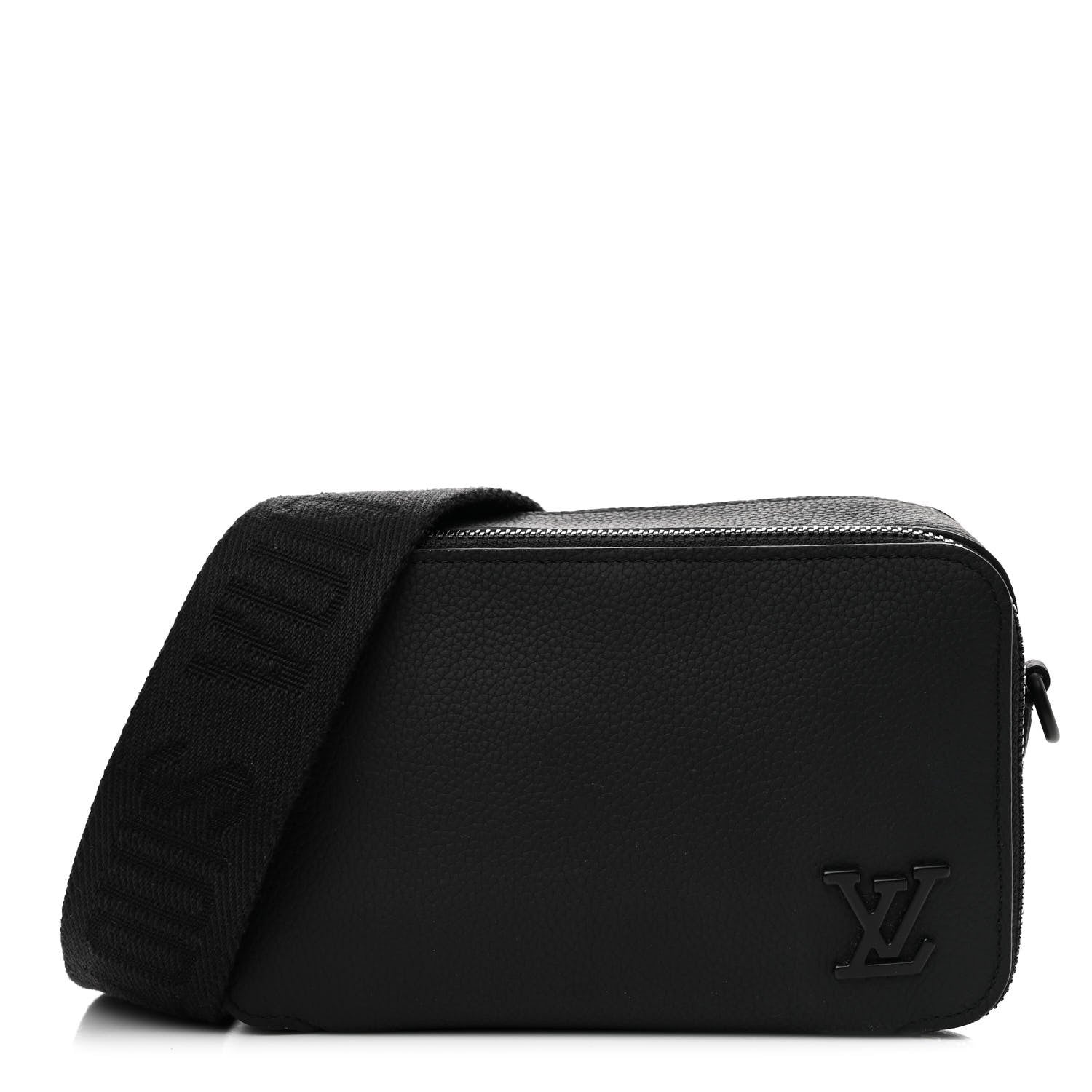 Louis Vuitton Calfskin Aerogram Alpha Wearable Wallet Black 1 of 9