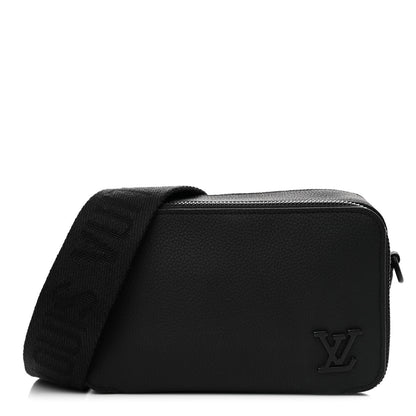 Louis Vuitton Calfskin Aerogram Alpha Wearable Wallet Black 1 of 9
