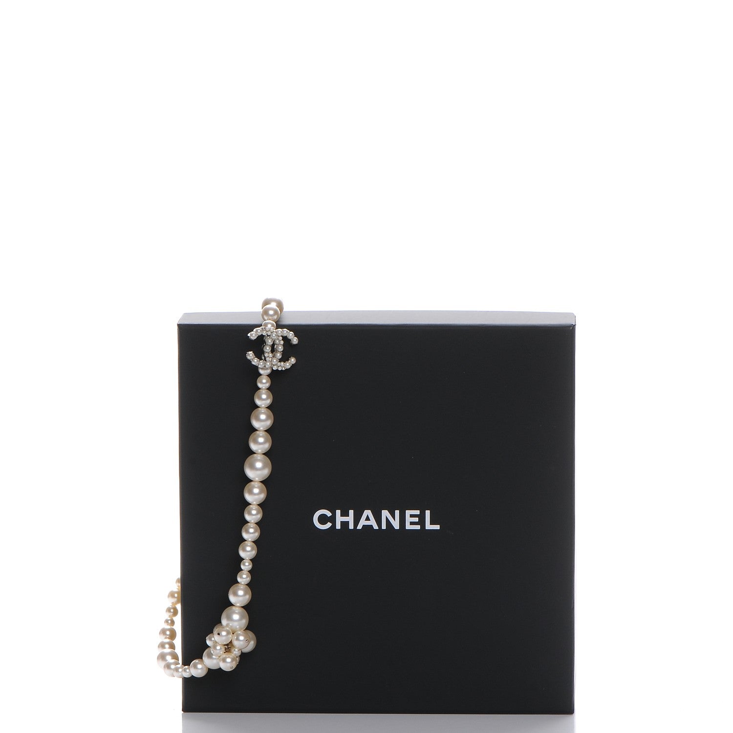 Chanel Pearl Cluster CC Necklace Silver 6 of 6