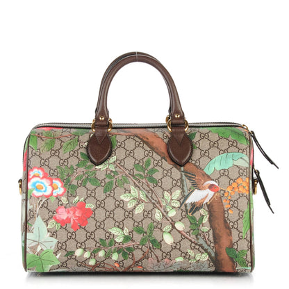 Gucci GG Supreme Monogram Tian Medium Boston Beige Multicolor New Acero 1 of 7