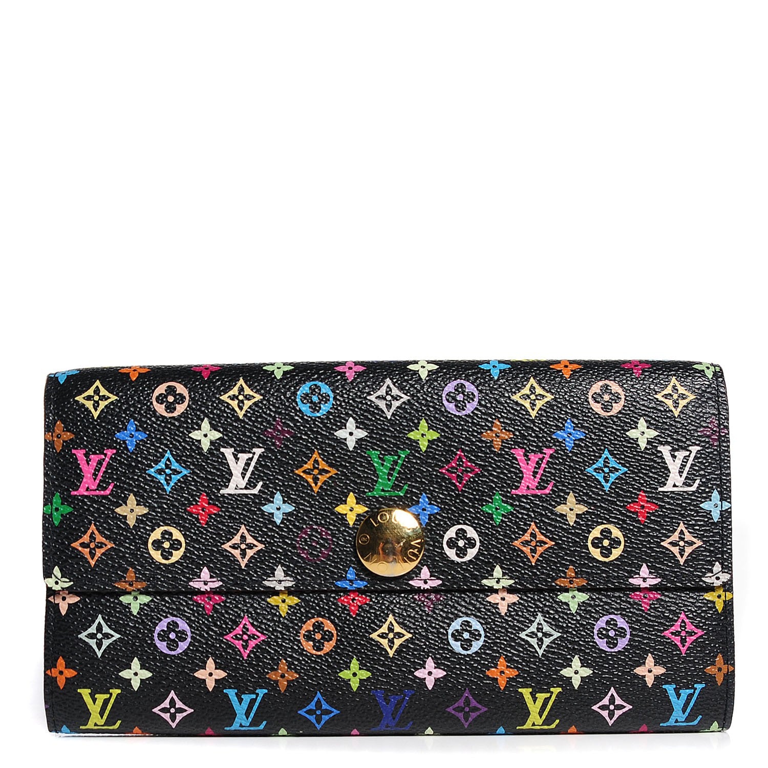 Louis Vuitton Monogram Multicolor Sarah Wallet Black 1 of 7