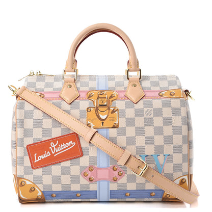 Louis Vuitton Damier Azur Summer Trunks Speedy Bandouliere 30 1 of 8