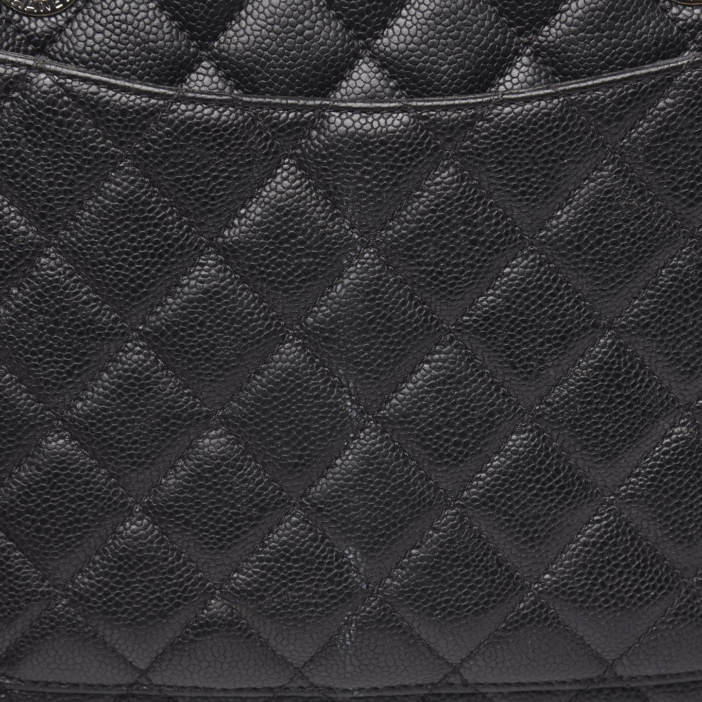 Caviar Quilted Grand Shopping Tote GST Black