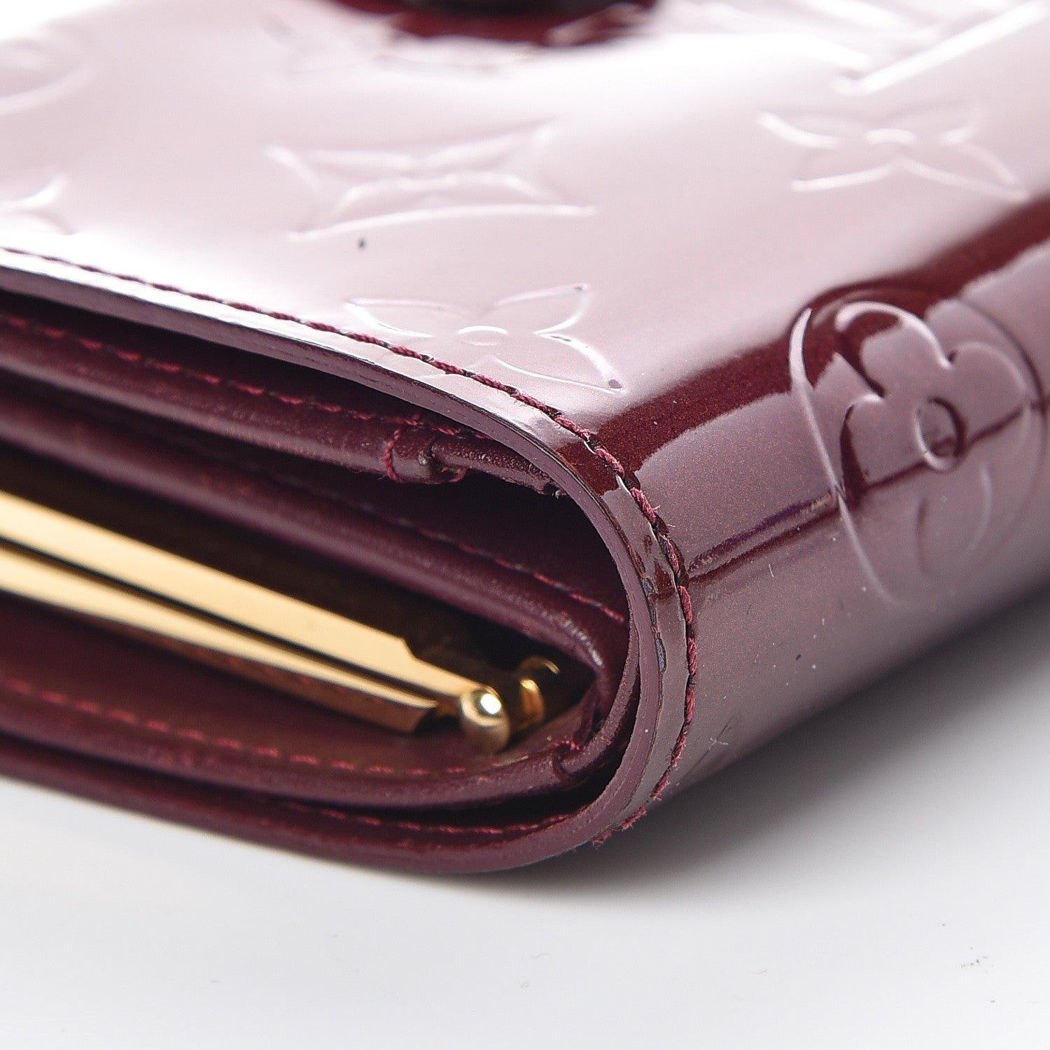 Louis Vuitton Vernis French Purse Wallet Rouge Fauviste 5 of 10