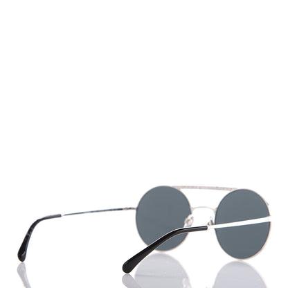 Chanel Metal Winter Round Sunglasses 4232 Silver 4 of 8