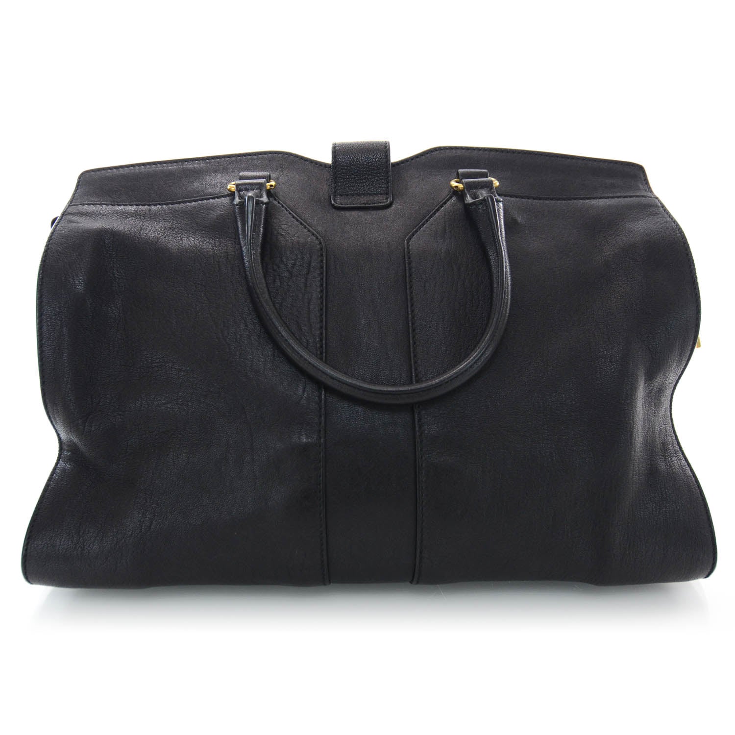 Saint Laurent Leather Large Cabas Chyc Black 3 of 7