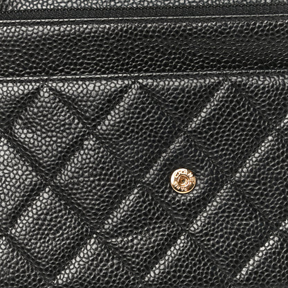 Chanel Caviar Quilted Wallet On Chain WOC Black 11 of 12