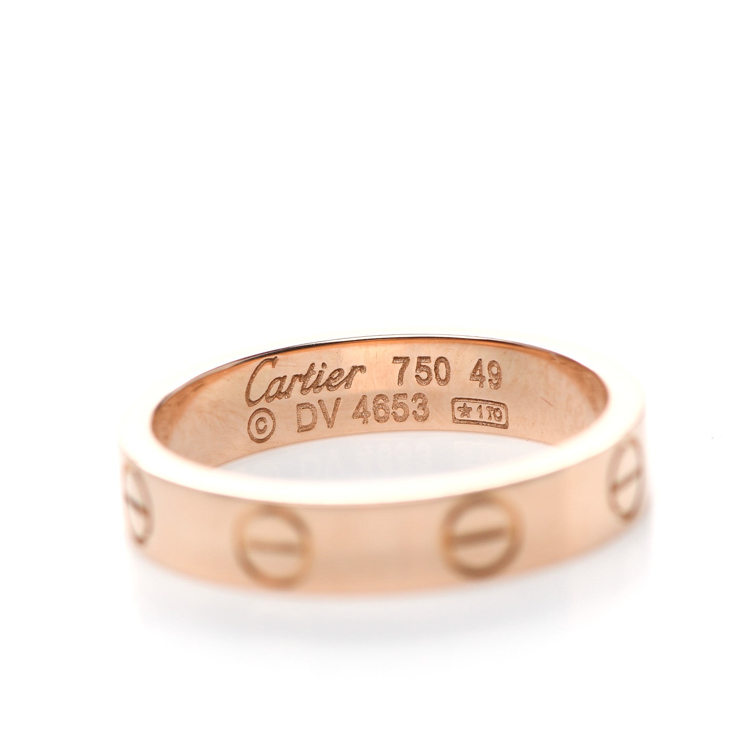 Cartier 18K Pink Gold 3.5mm LOVE Wedding Band Ring 49 4.75 4 of 4
