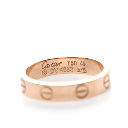 Cartier 18K Pink Gold 3.5mm LOVE Wedding Band Ring 49 4.75 4 of 4