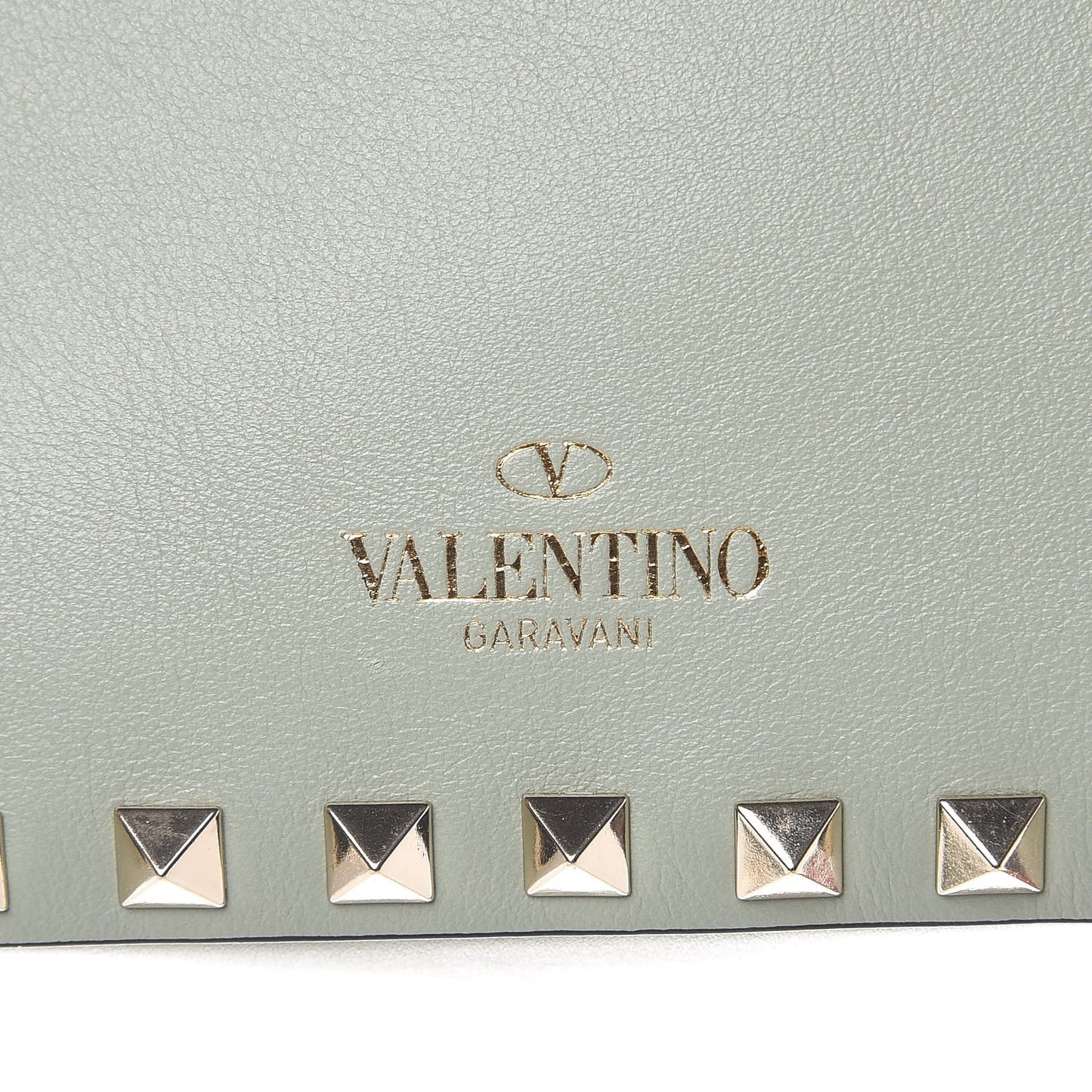 Calfskin Rockstud Camera Crossbody Bag Green Tea Sorbet