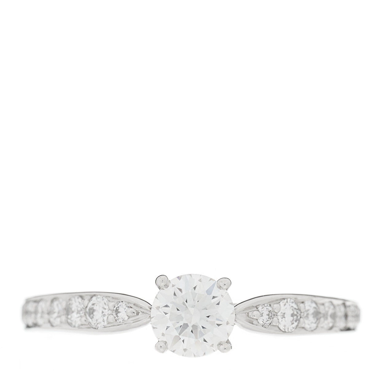 Platinum Diamond .31ct Round Brilliant Harmony Engagement Ring 48 4.5