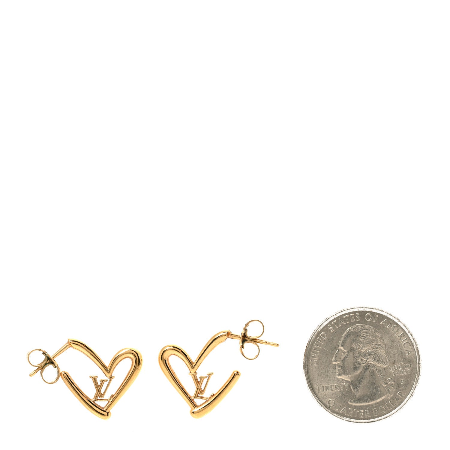 Louis Vuitton Fall In Love Heart Earrings PM Gold 2 of 4