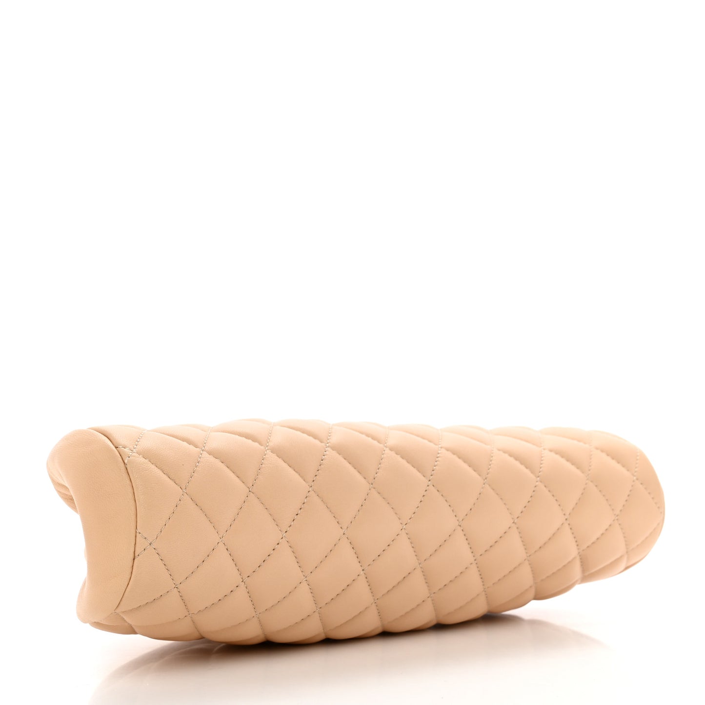 Lambskin Quilted Timeless Clutch Beige Clair