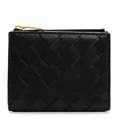 Bottega Veneta Nappa Intrecciato Medium Bi-Fold Zip Wallet Black 1 of 7