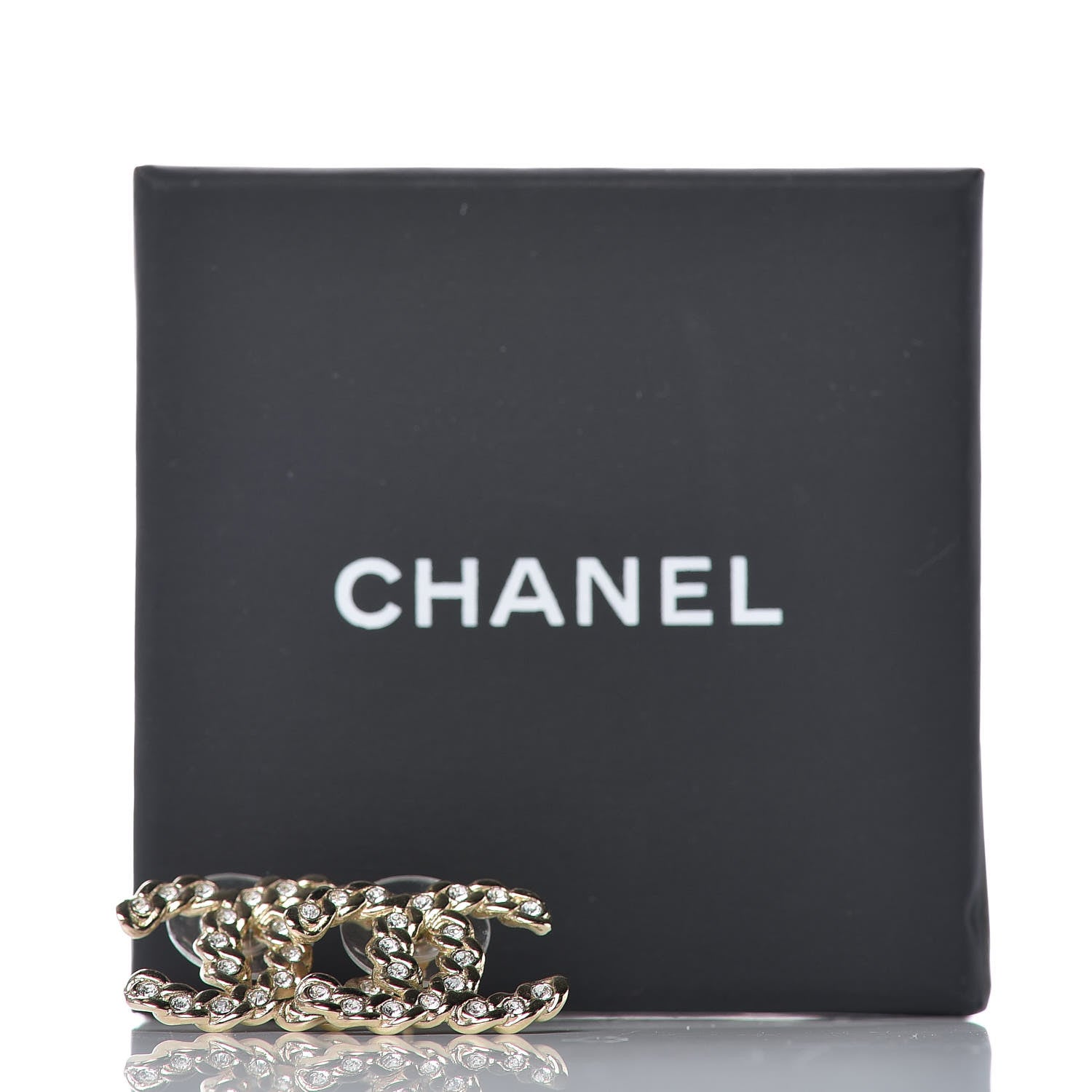 Chanel Crystal Pearls Coronation CC Earrings Gold 5 of 5