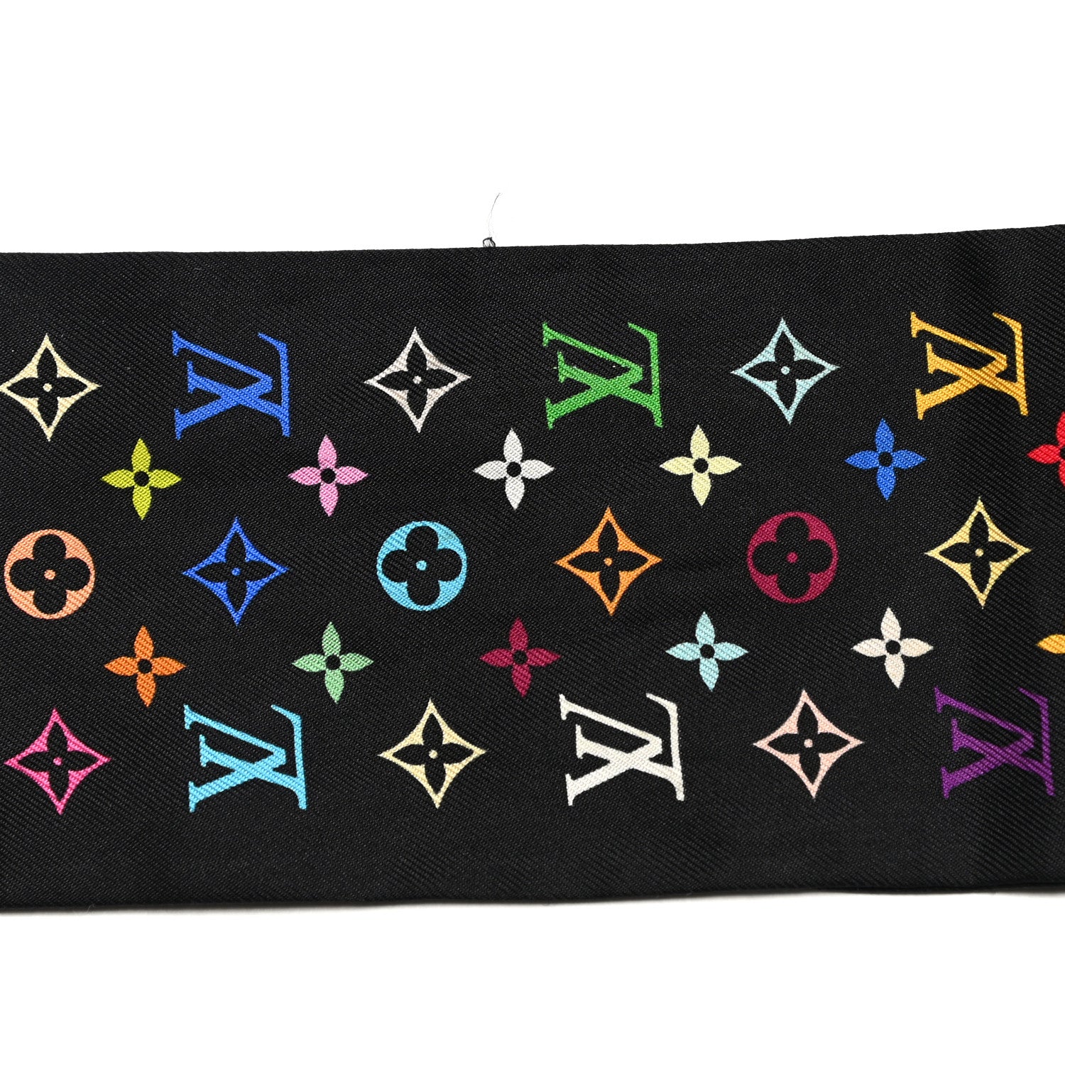Louis Vuitton Silk Monogram Multicolor Bandeau Black 3 of 3