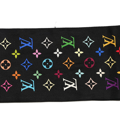 Louis Vuitton Silk Monogram Multicolor Bandeau Black 3 of 3