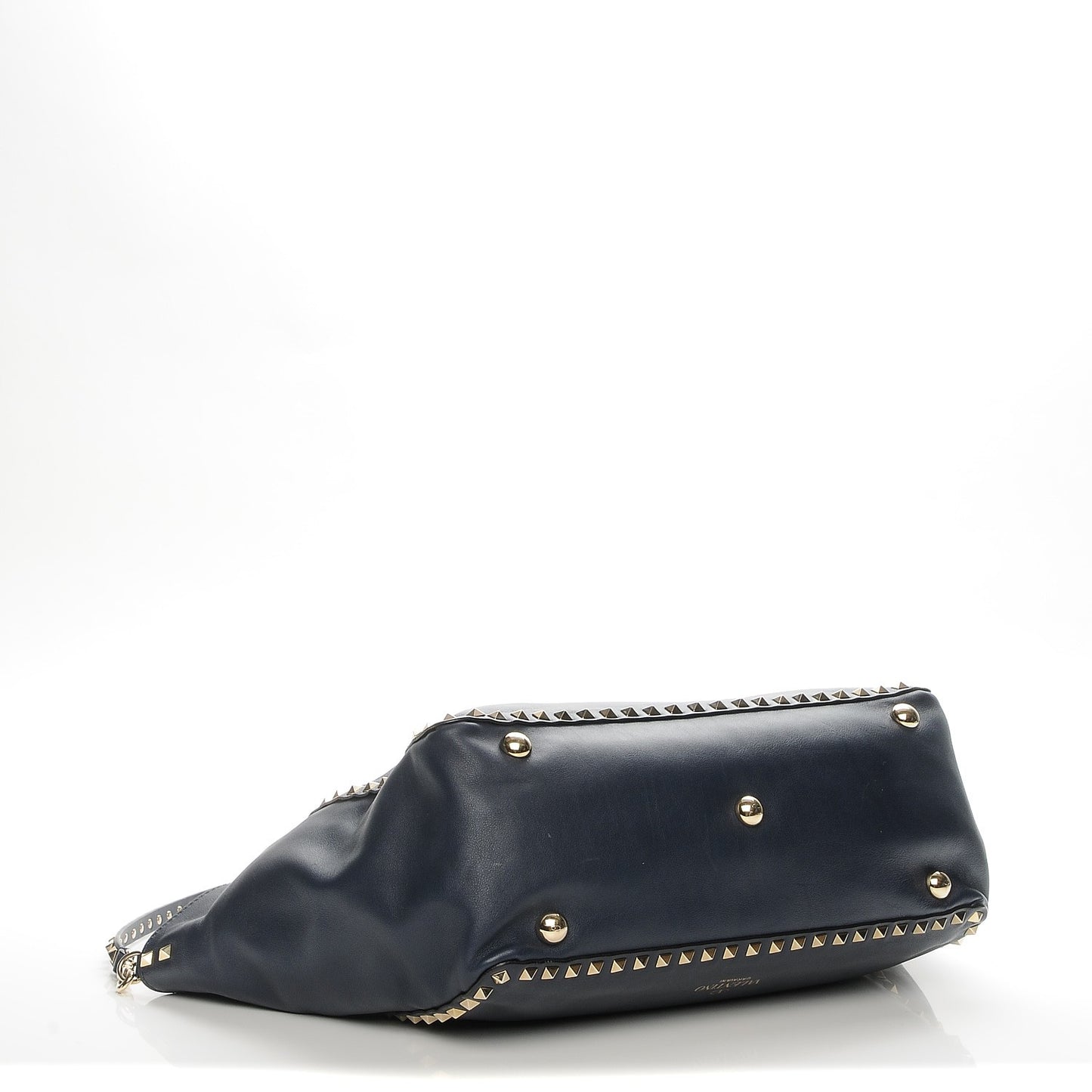 Vitello Medium Rockstud Tote Marine