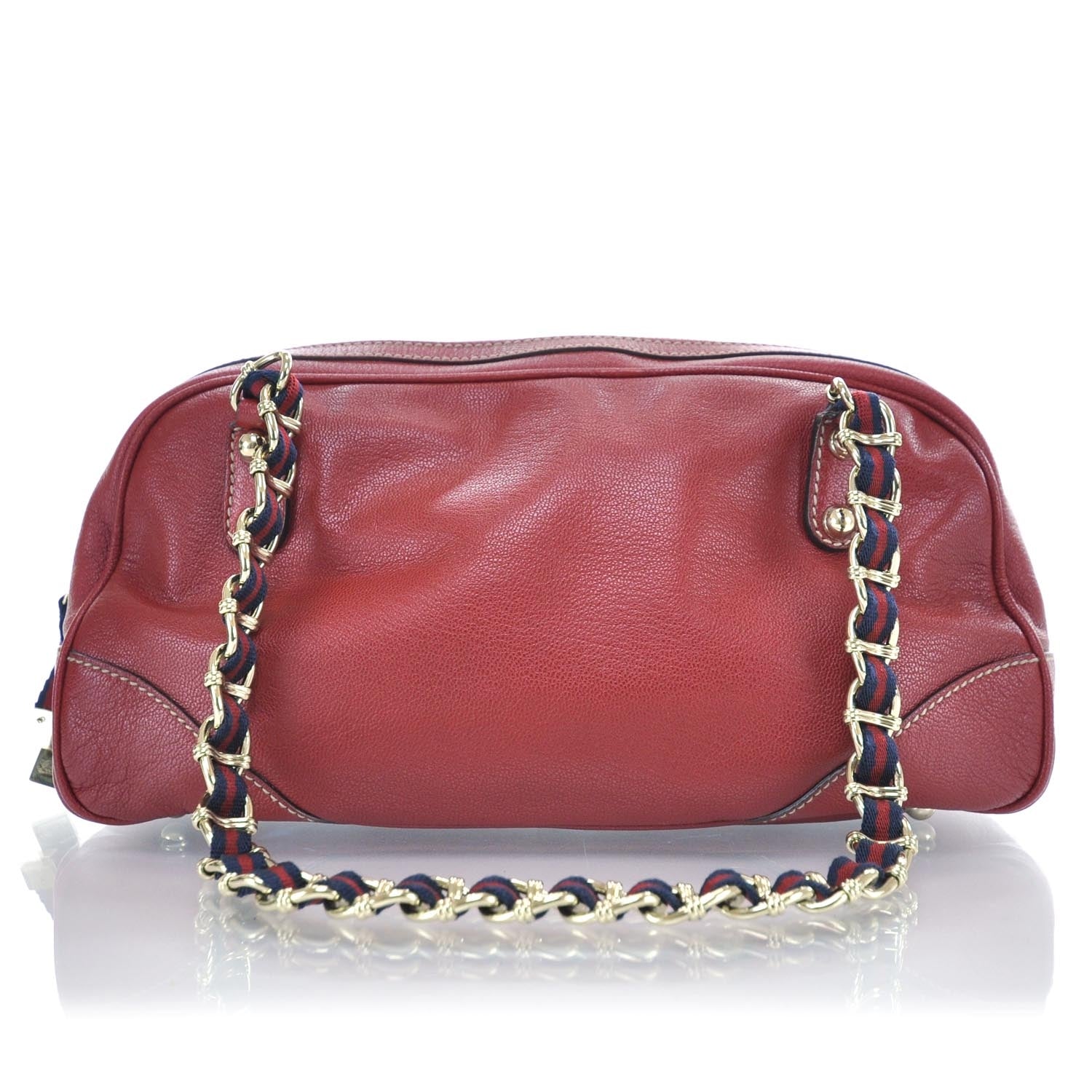Gucci Leather Capri Small Bowler Red 3 of 11