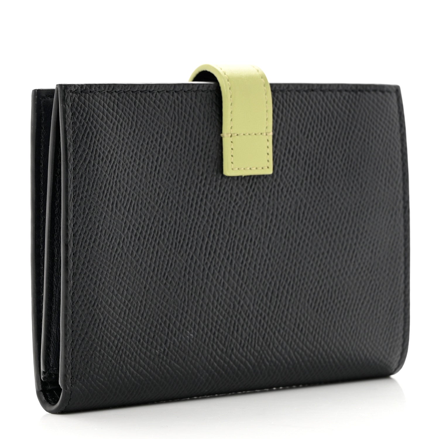 Celine Grained Calfskin Medium Multifunction Strap Wallet Blue Green 3 of 7