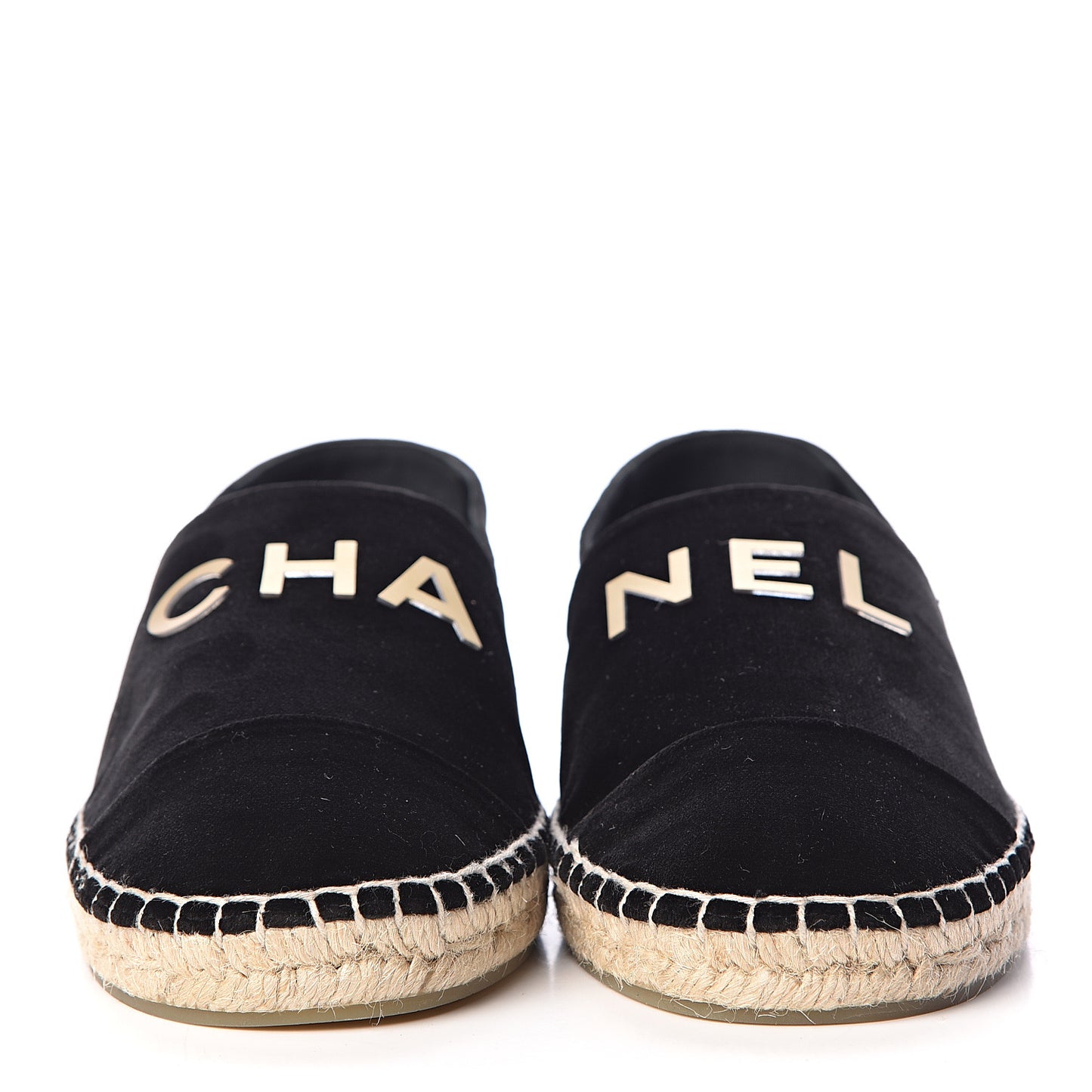 Velvet Logo Espadrilles 40 Black