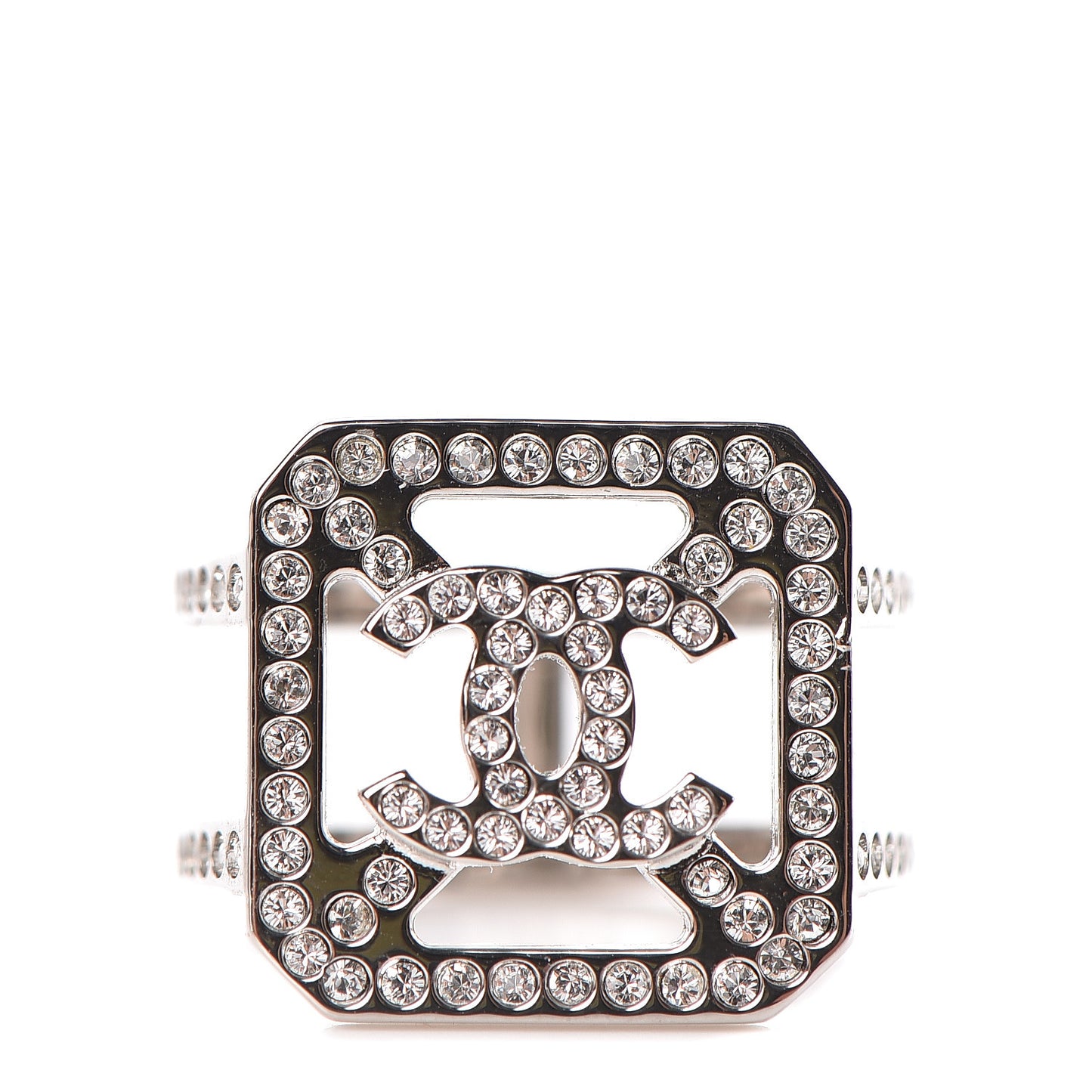 Crystal CC Ring 5.5 Silver