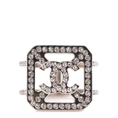 Chanel Crystal CC Ring 5.5 Silver 1 of 5