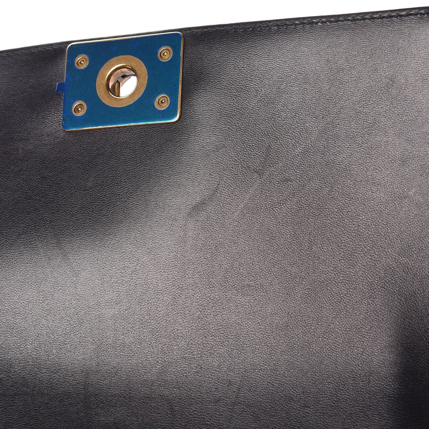 Lambskin Quilted Medium Boy Flap Pearly Black