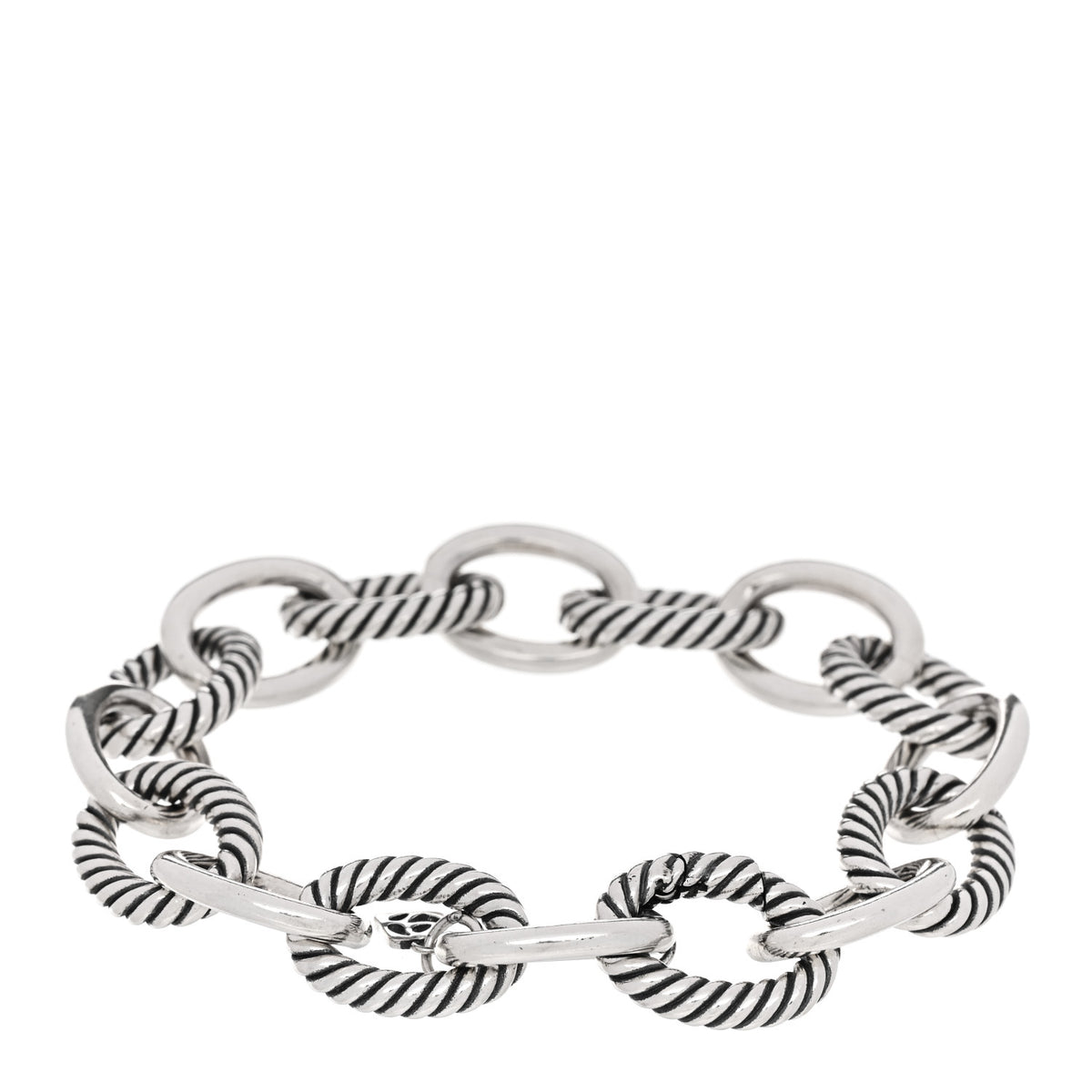 David Yurman Sterling Silver 14.75mm Oval Link Bracelet 2 of 3