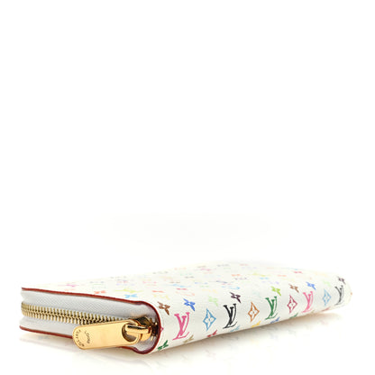 Louis Vuitton Monogram Multicolor Zippy Wallet White Litchi 4 of 6