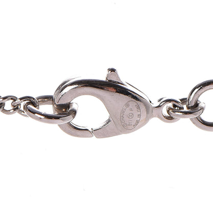 Chanel Crystal CC Bow Necklace Silver Black 5 of 6