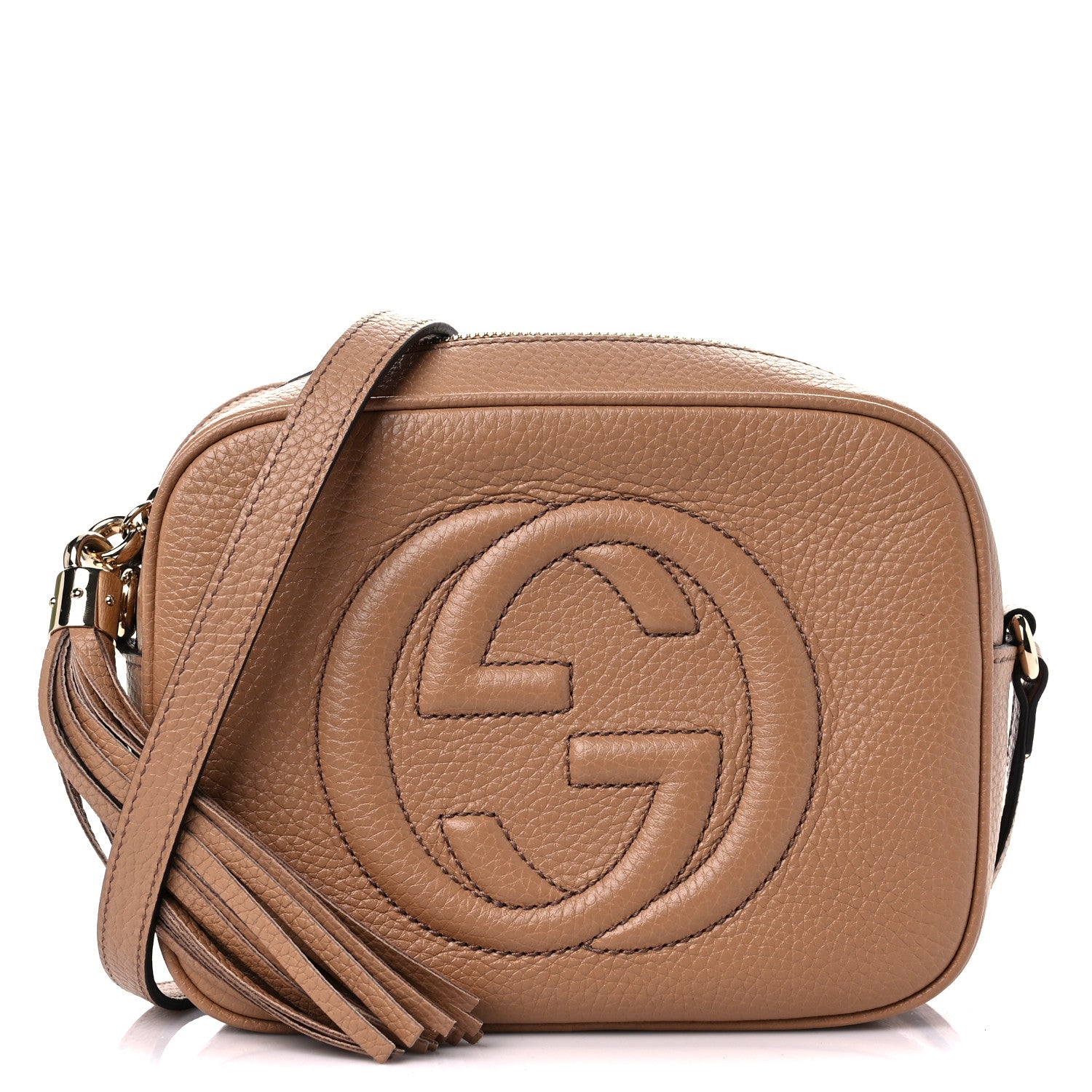 Gucci Pebbled Calfskin Small Soho Disco Bag Camelia 1 of 11
