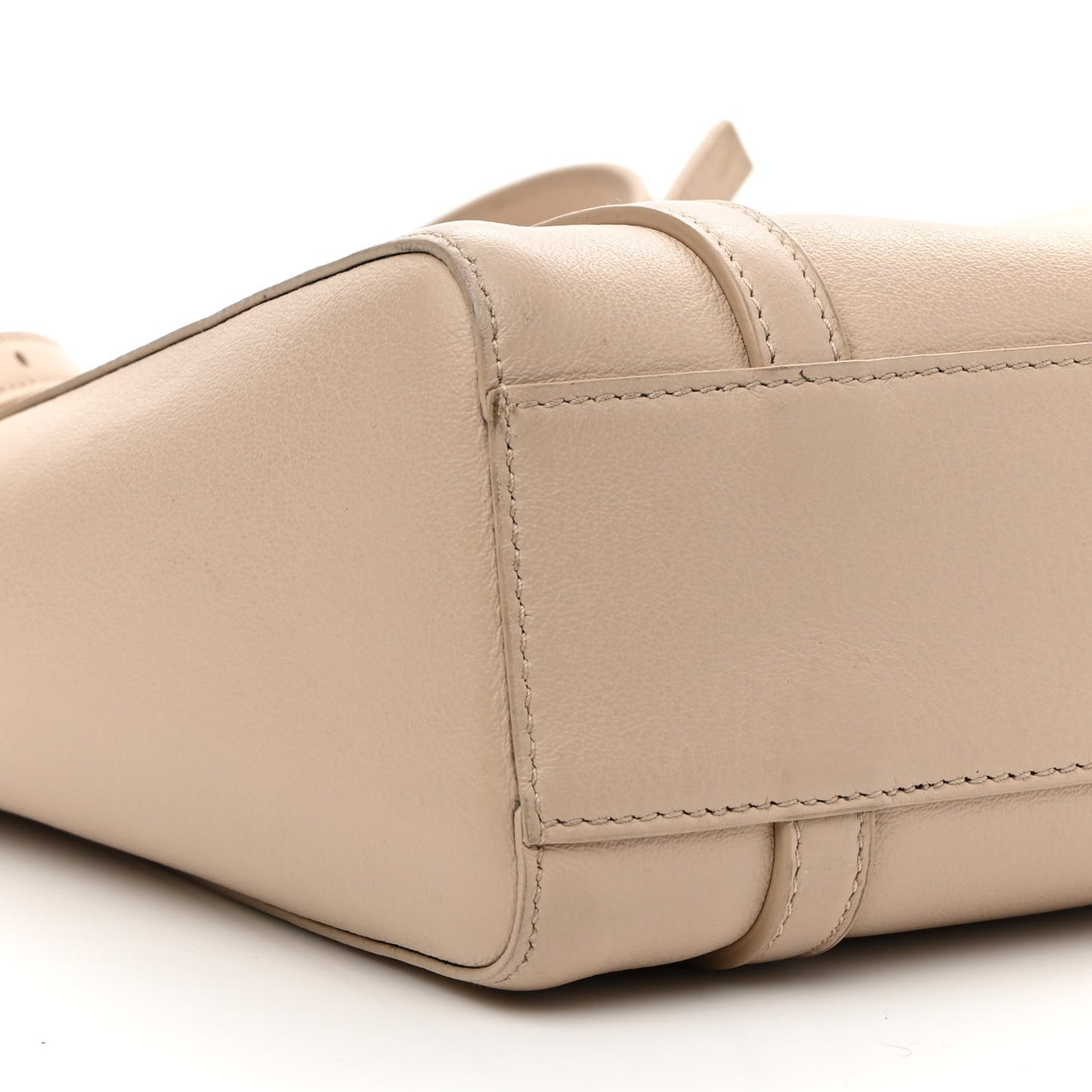 Smooth Calfskin Logo XXS Everyday Tote Light Beige Black