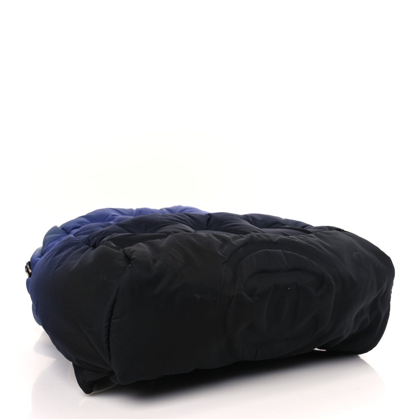 Nylon Embossed Small Doudoune Backpack Black Blue White